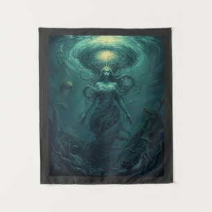 Deep Sea Goddess Fantasy Ethereal Mermaid Tapestry