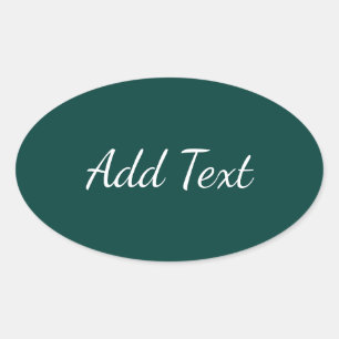 Deep Sea Green Oval Sticker