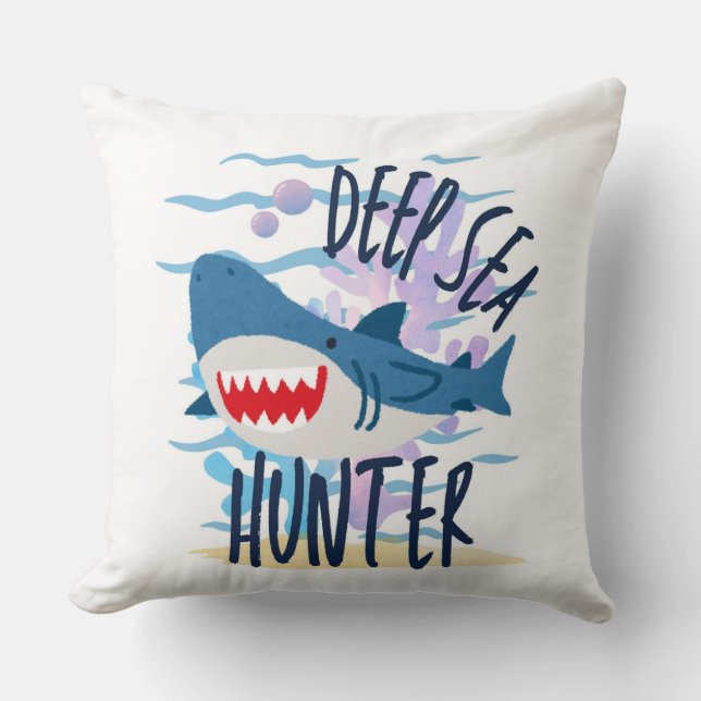deep sea hunter cushion (Front)