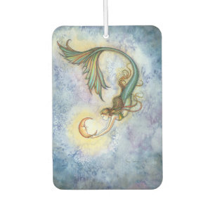 Deep Sea Moon Mermaid Fantasy Art Illustration Car Air Freshener