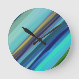Deep Sea Ocean Shades Of Blue Round Clock
