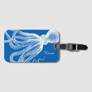 Deep Sea Octopus Tentacles Vintage Funny Look Luggage Tag