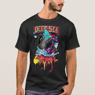 Deep Sea Pirate Shark Fish Ocean Hat Wave Wind Bol T-Shirt