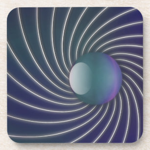 Deep Sea Spirals Cork Coaster