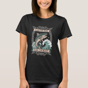 Deep Sea Warrior u2013 Viking Fishing & Runic Fisc T-Shirt