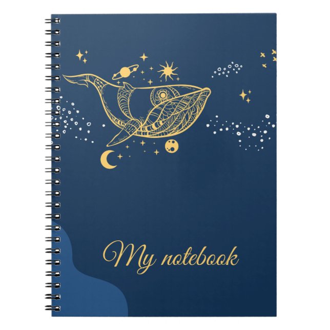 Deep Sea Whales Notebook – Ocean Depths Journal  (Front)