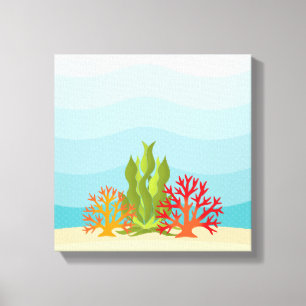 Deep Sea Yellow Submarine Canvas Print
