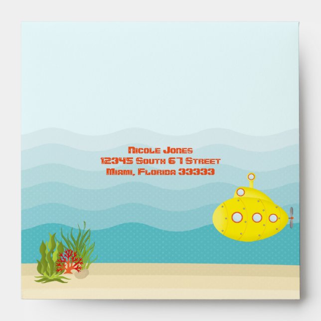 Deep Sea Yellow Submarine Envelope (Front)