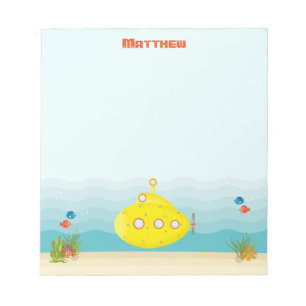 Deep Sea Yellow Submarine Notepad