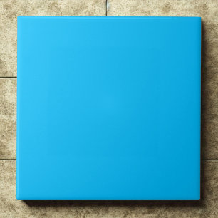 Deep Sky Blue #00bfff Bold Modern Accent Tile