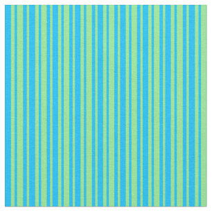 Deep Sky Blue and Light Green Coloured Pattern Fabric