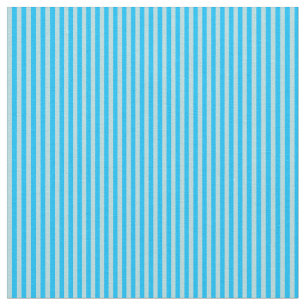 Deep Sky Blue and Powder Blue Striped Pattern Fabric