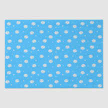 Deep Sky Blue - In The Clouds Tissue Paper