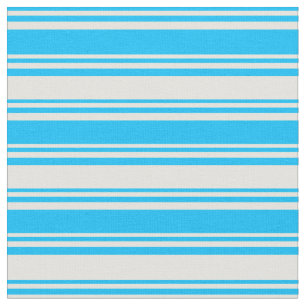 Deep Sky Blue & Light Yellow Lines Fabric