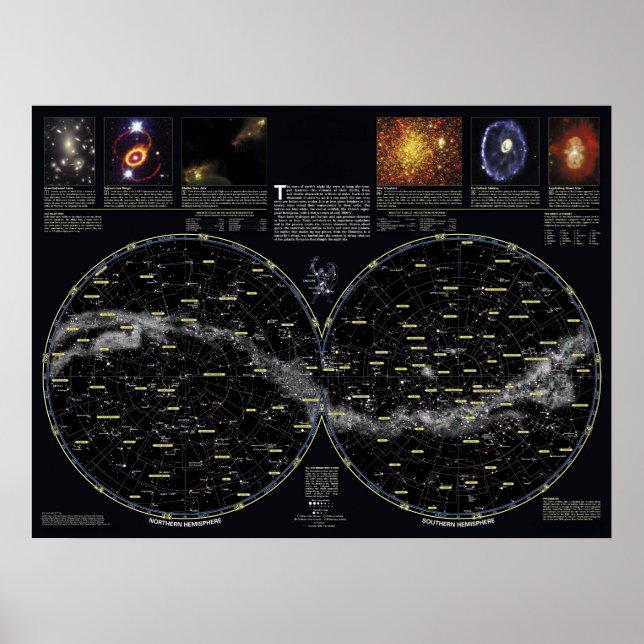 Deep Sky Star Chart Poster (Front)