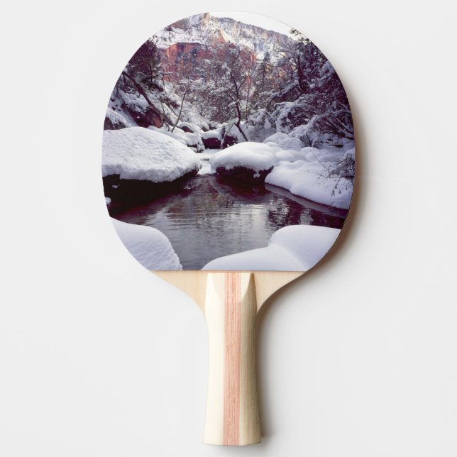 Deep snow at Middle Emerald Pools Ping Pong Paddle (Front)