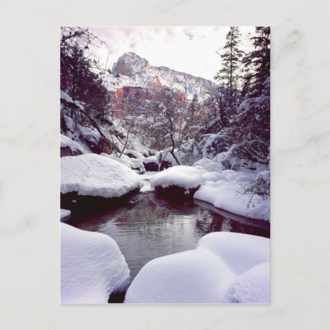 Deep snow at Middle Emerald Pools Postcard (Front)