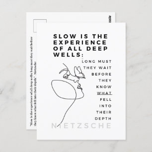 Deep Soul Introvert philosophy quote Nietzsche Postcard