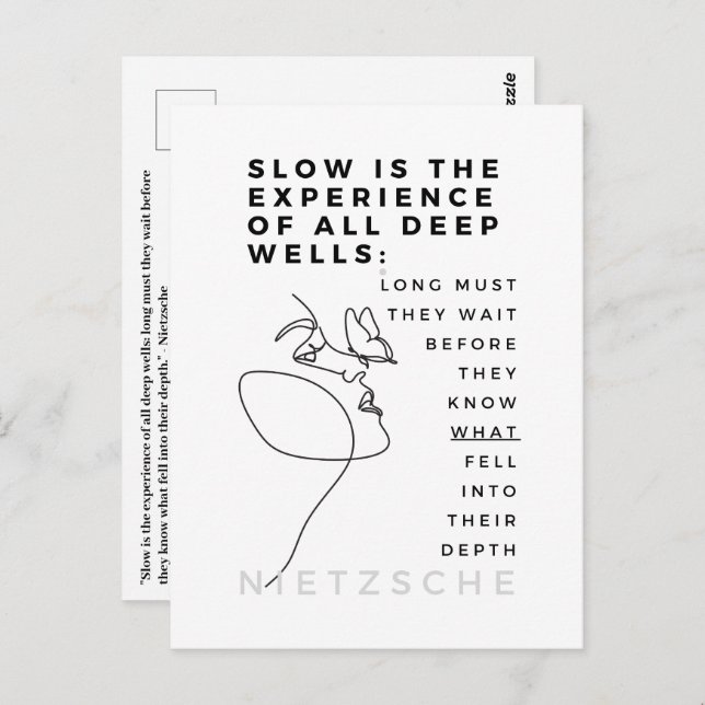 Deep Soul Introvert philosophy quote Nietzsche  Postcard (Front/Back)
