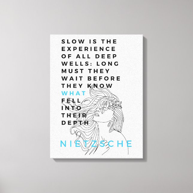 Deep Soul philosophy quote Nietzsche  Canvas Print (Front)