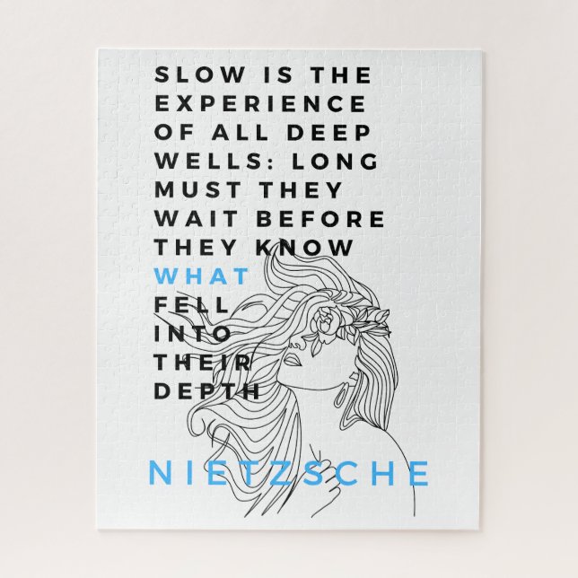 Deep Soul philosophy quote Nietzsche  Jigsaw Puzzle (Vertical)