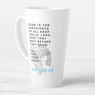 Deep Soul philosophy quote Nietzsche  Latte Mug