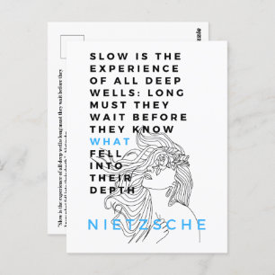 Deep Soul philosophy quote Nietzsche  Postcard