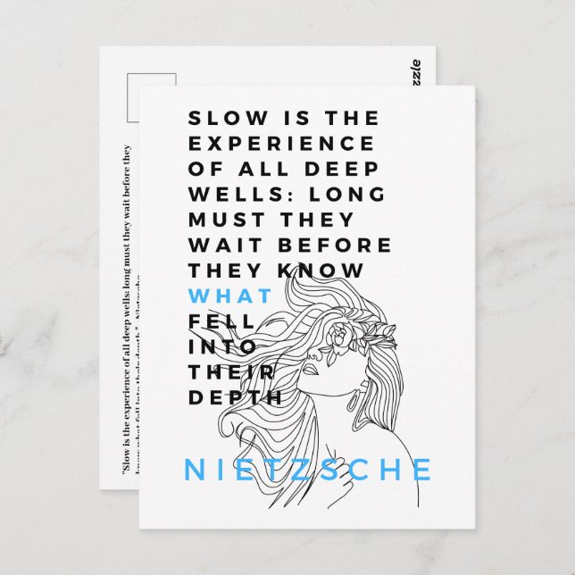 Deep Soul philosophy quote Nietzsche  Postcard (Front/Back)