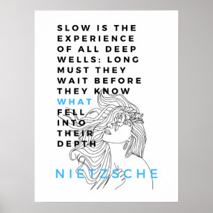 Deep Soul philosophy quote Nietzsche  Poster