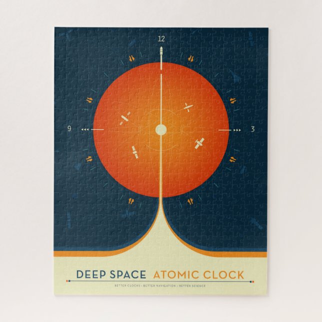 Deep Space Atomic Clock Poster, Orange Version. Jigsaw Puzzle (Vertical)