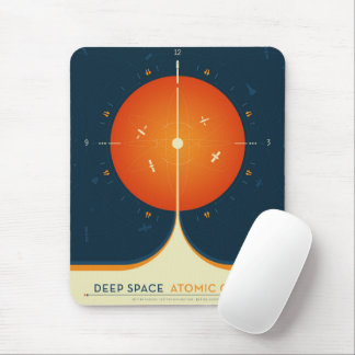 Deep Space Atomic Clock Poster, Orange Version. Mouse Mat