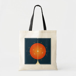 Deep Space Atomic Clock Poster, Orange Version. Tote Bag