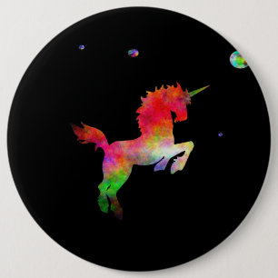 Deep Space Multi-hued Unicorn 6 Cm Round Badge