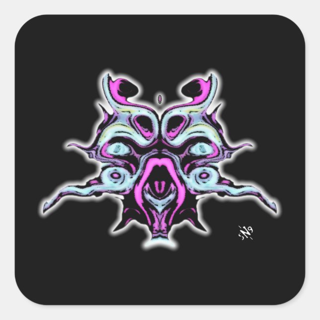 Deep space nightmare (abyss creature) v1.1 square sticker (Front)