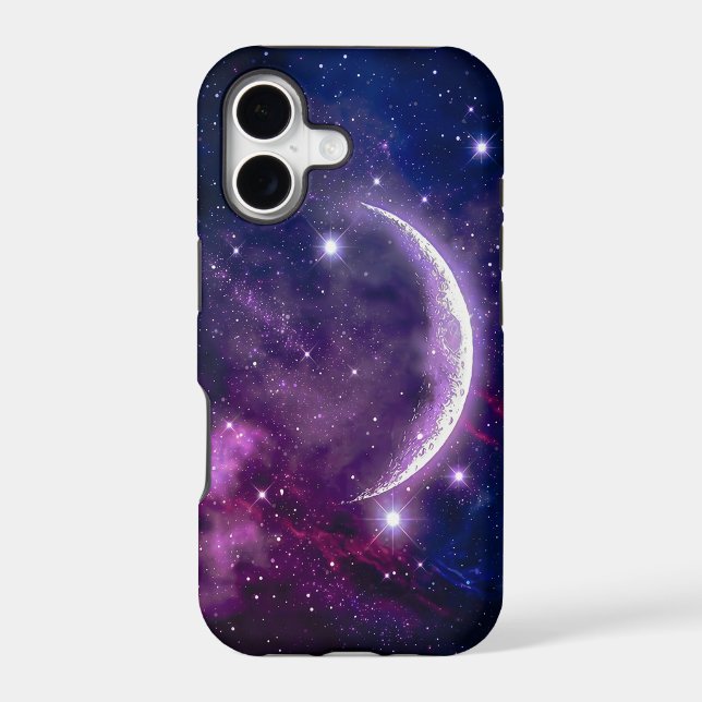 Deep Space Purple Nebula Crescent Moon (Back)