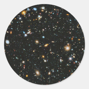 Deep Space Stars and Galaxies Classic Round Sticker