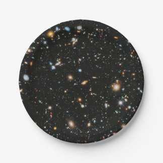 Deep Space Stars and Galaxies Paper Plate