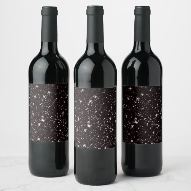 Deep space stars wine label (Bottles)