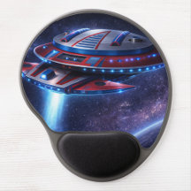Deep Space UFO Hover Mouse Pad with Wrist Rest