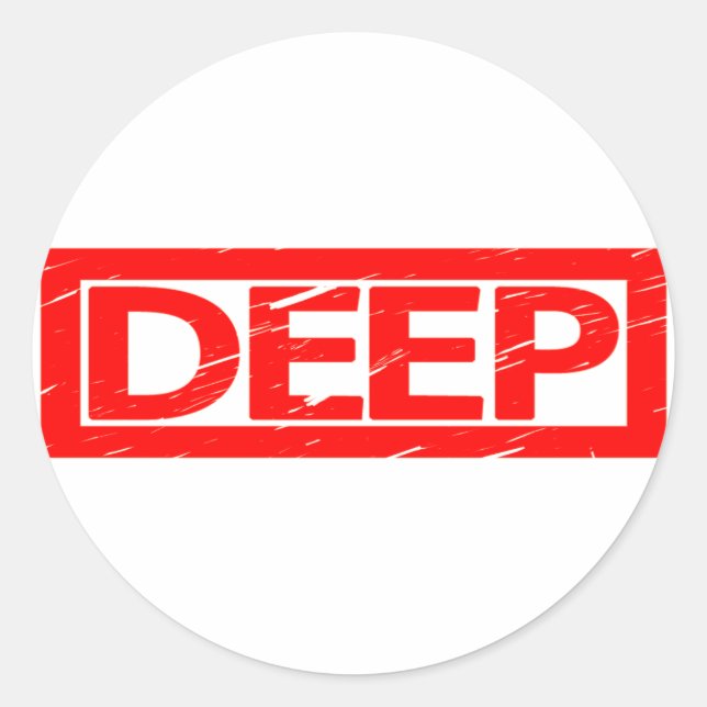 Deep Stamp Classic Round Sticker (Front)