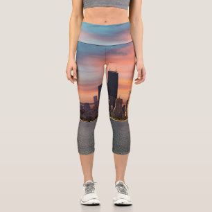 Deep Sunset Chicago Capri Leggings