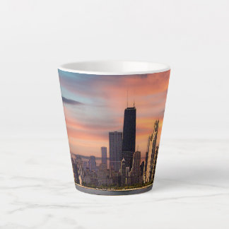 Deep Sunset Chicago Latte Mug