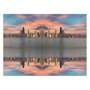 Deep Sunset Chicago Tablecloth