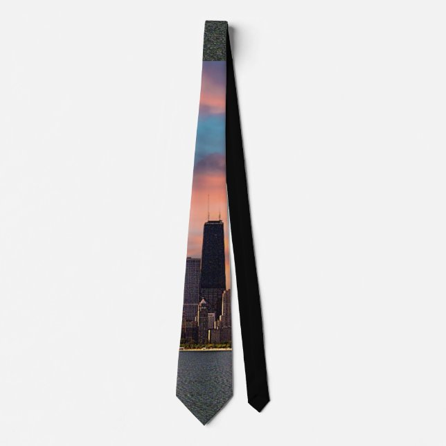 Deep Sunset Chicago  Tie (Front)