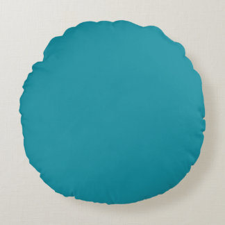 Deep Teal (Blue/Turquoise) Colour Round Cushion