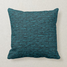 Deep Teal Brick Pattern Lumbar and Throw Pillows