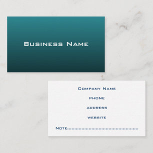 Deep Teal Business Card