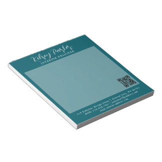 Deep Teal Customisable Notepad