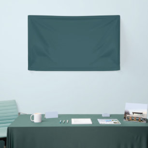 Deep Teal Solid Color Banner