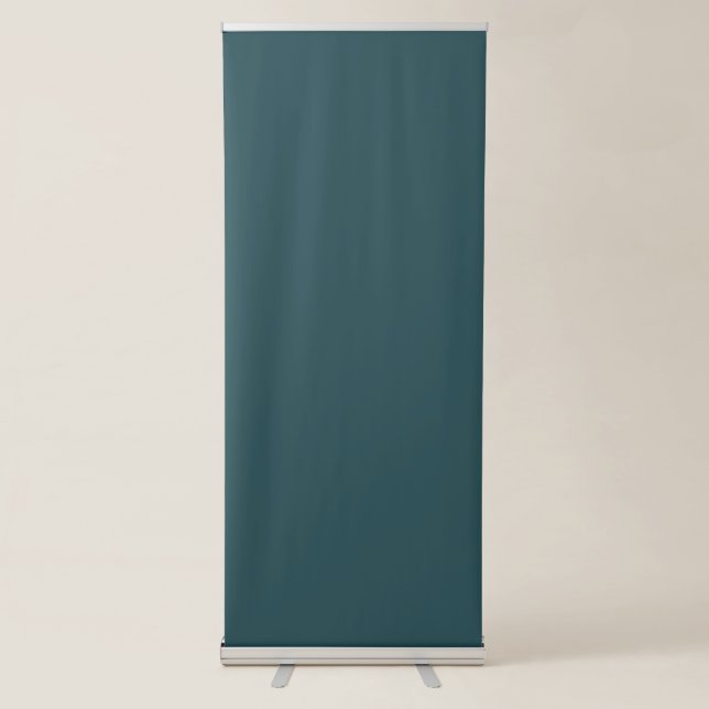 Deep Teal Solid Colour Retractable Banner (Front)